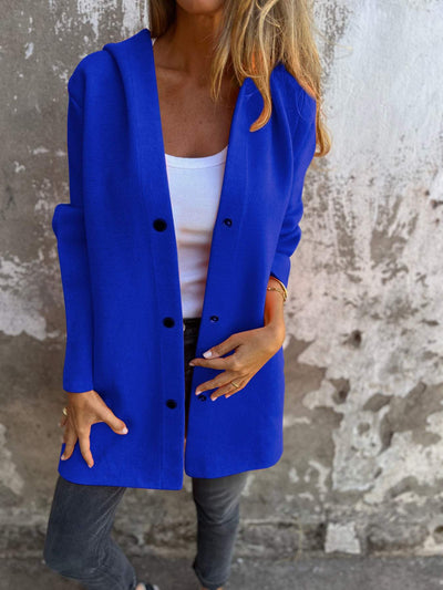 Dames Voorjaarsjas met Knoopdetails – Licht & Elegant