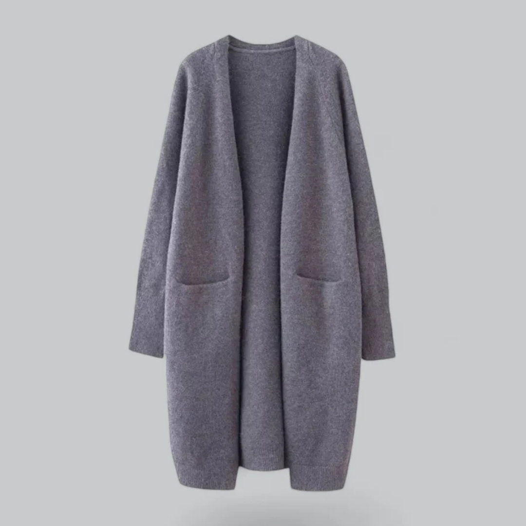 Dames Lange Open Vest – Casual & Comfortabel in Tijdloos Design
