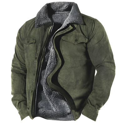 Heren Military Jacket – Winterjas met Functionele Zakken & Duurzaam Design