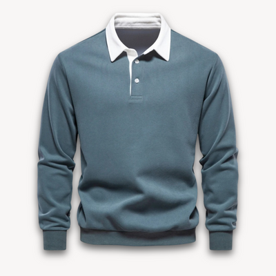 Heren Polo Trui met Lange Mouwen – 100% Katoen