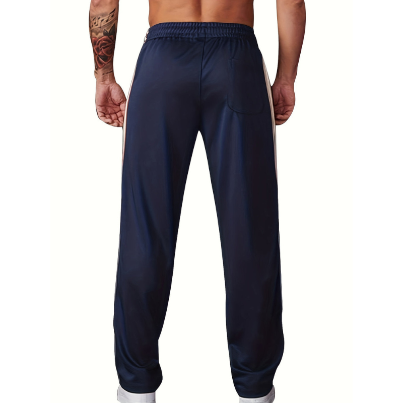 Heren Sportbroek – Lichtgewicht Gebreid met Losse Fit & Zijstreep
