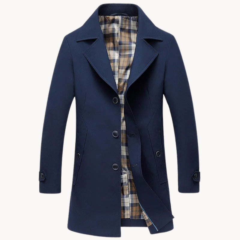 Heren Regenjas Trenchcoat – Tijdloze Winterjas Look met Elegante Stijl