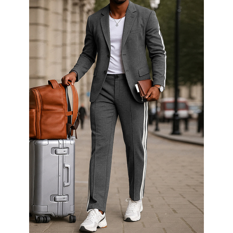 Modern Herenpak – Blazer & Broek met Side Stripe
