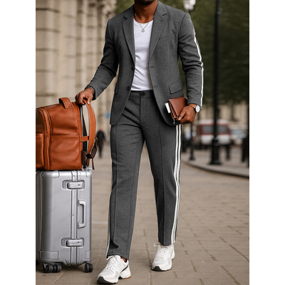 Modern Herenpak – Blazer & Broek met Side Stripe
