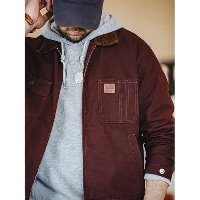 Heren Utility Jacket – Zipper Front met Meerdere Zakken