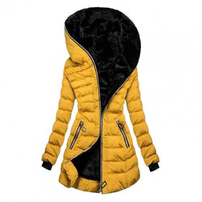 Dames Lange Winterjas – Warm, Stijlvol & Met Fleecevoering