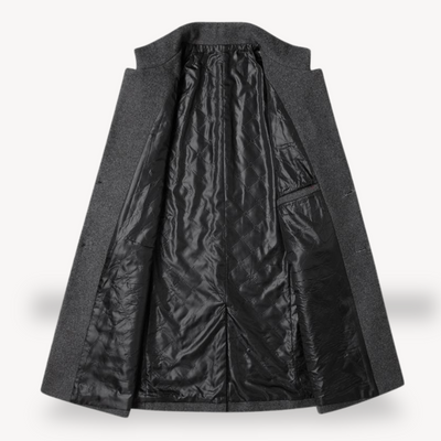Heren Wolmix Overcoat – Tijdloze Chesterfield Jas