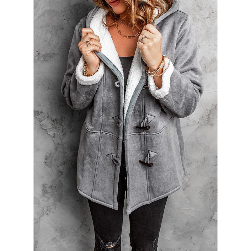 Dames Winterjas met Toggle Sluiting en Capuchon – Warm & Tijdloos