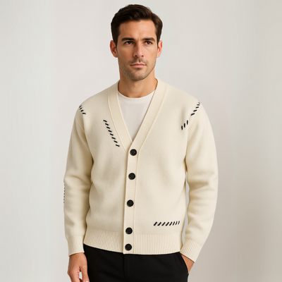 Heren Gebreid Vest – Wolmix, Luxe en Comfortabel