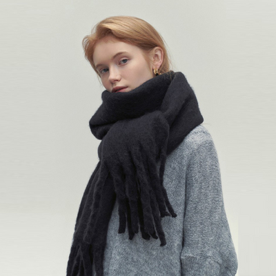 Dames Sjaal met Kwastjes – Elegant & Tijdloos Design