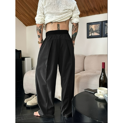 Heren Broek – Ontspannen Pasvorm met Elastische Taille & Trendy Kleurdetails