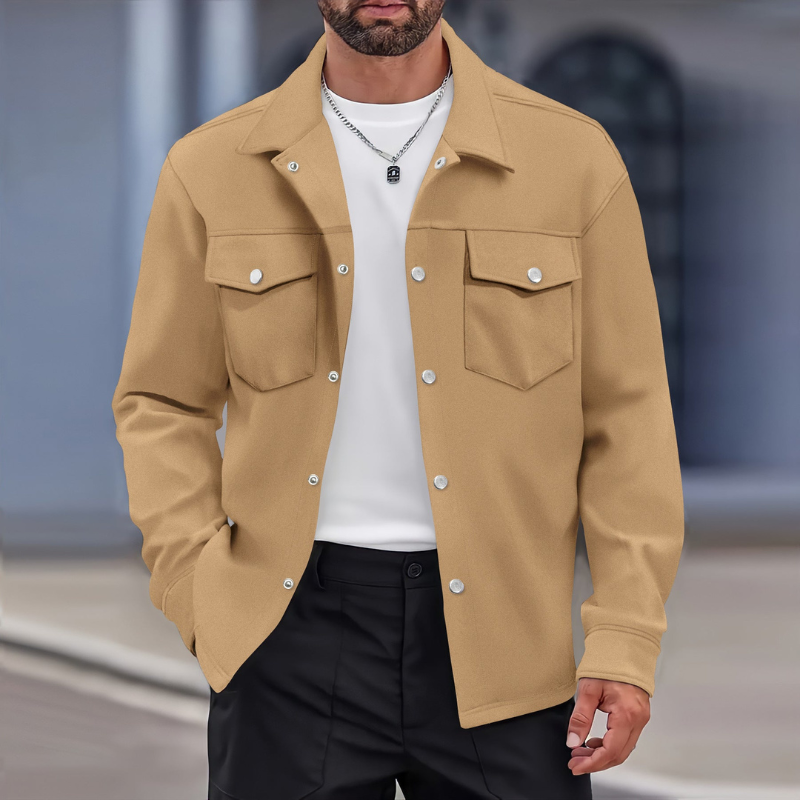 Heren Slim-Fit Blazer – Lichte Luxe Met Zakken