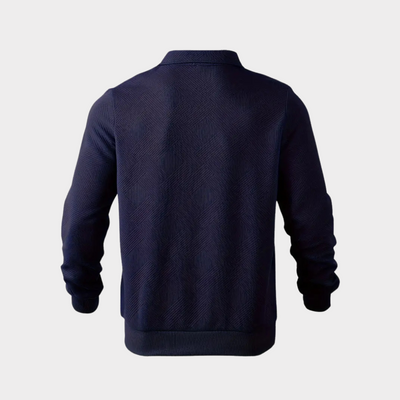 Luxe Quarter Zip Trui met Geometrisch Design – Heren