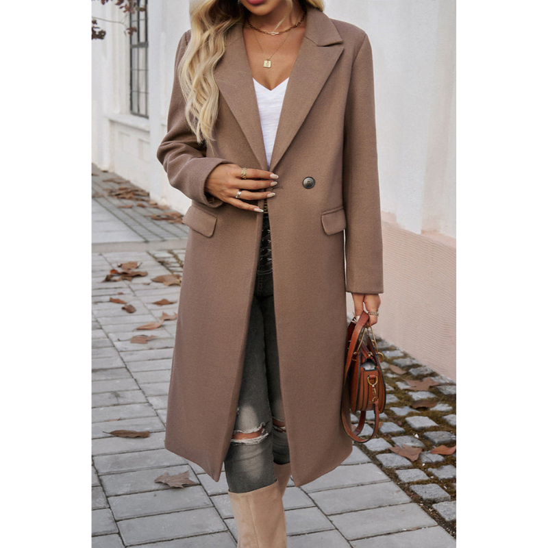 Elegante Lange Dames Winterjas – Getailleerd & Tijdloos