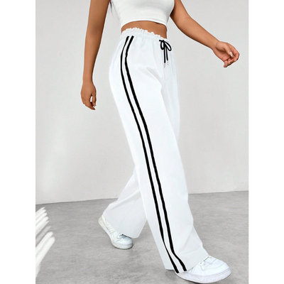 Milano Sportieve Wide-Leg Broek met Strependetail