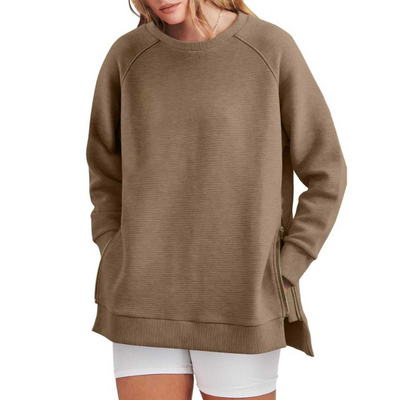 Dames Tuniek Sweatshirt met Rits