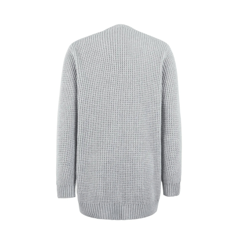 Dames Lange Gebreide Vest – Klassiek & Comfortabel