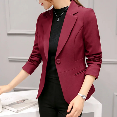 Dames Blazer met Enkele Knoop – Tijdloze All-Season Elegantie