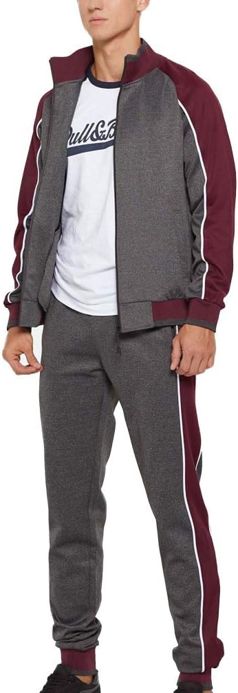 Heren Trainingspak 2-Delig – Colorblock met Sportieve Strepen