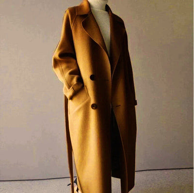 Lange Dames Trenchcoat van Wolmix – Chic & Warm