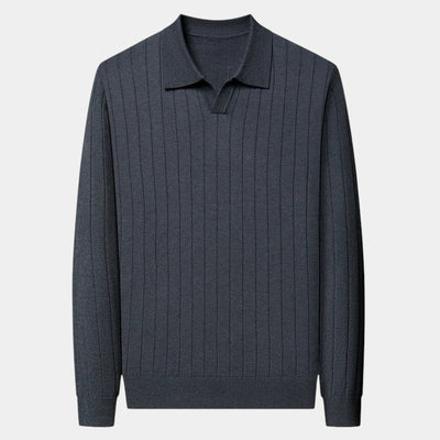 Luxe Lange Mouw Polo – Slim Fit Herenmode