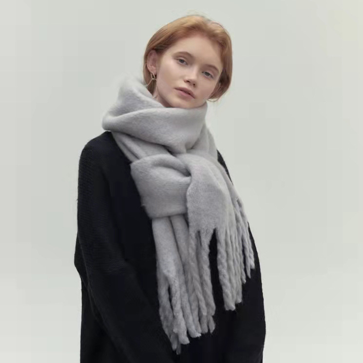 Dames Sjaal met Kwastjes – Elegant & Tijdloos Design