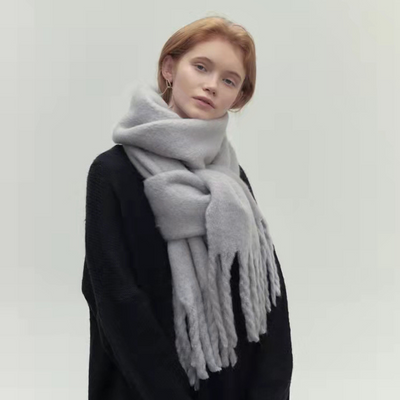 Dames Sjaal met Kwastjes – Elegant & Tijdloos Design
