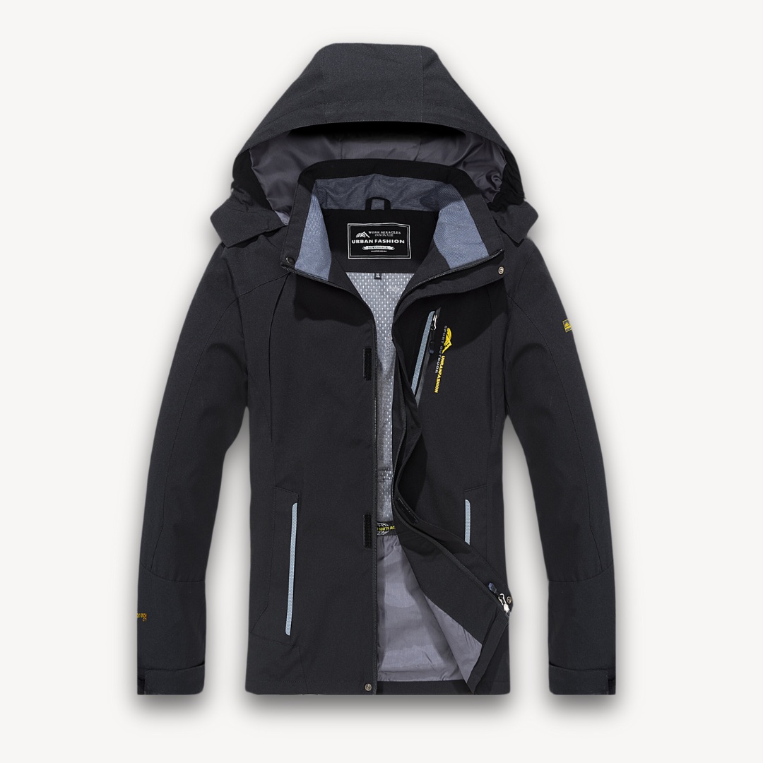 Heren Waterdichte Softshell Jas met Capuchon – Lichtgewicht Outdoor Windbreaker