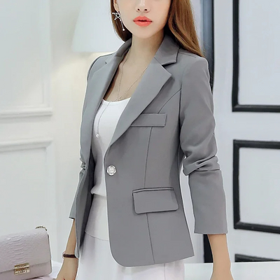 Dames Blazer met Enkele Knoop – Tijdloze All-Season Elegantie