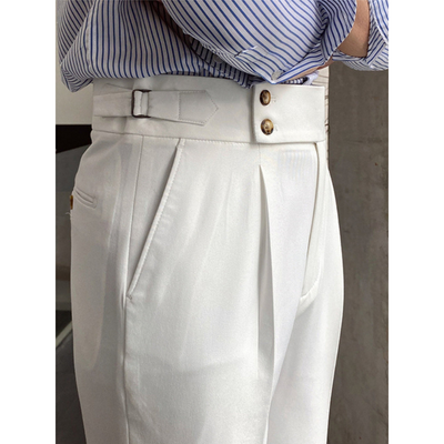 Heren Pantalon – Gurkha Broek met Hoge Taille