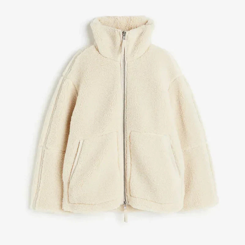 Dames Lammwollen Jas – Warm, Zacht & Stijlvol voor de Winter