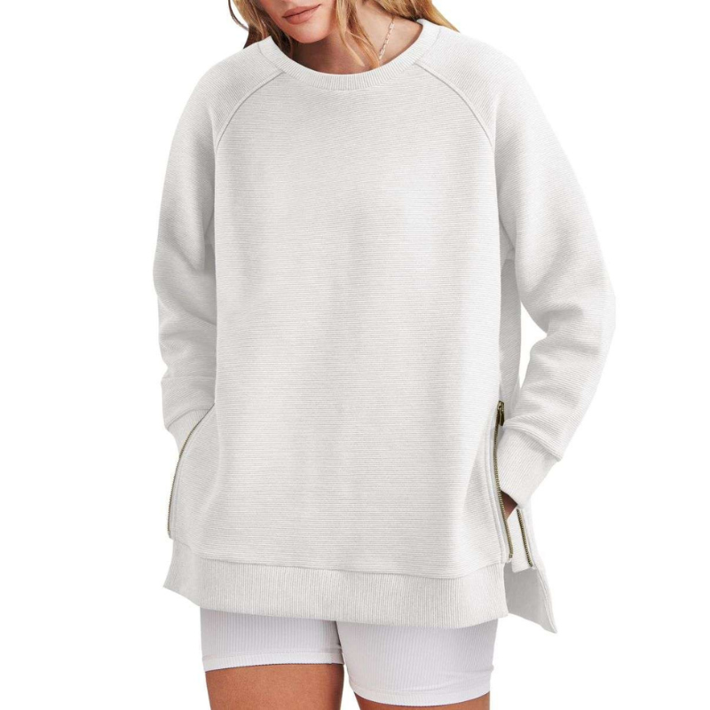 Dames Tuniek Sweatshirt met Rits
