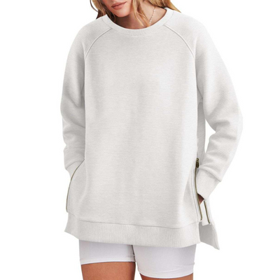 Dames Tuniek Sweatshirt met Rits