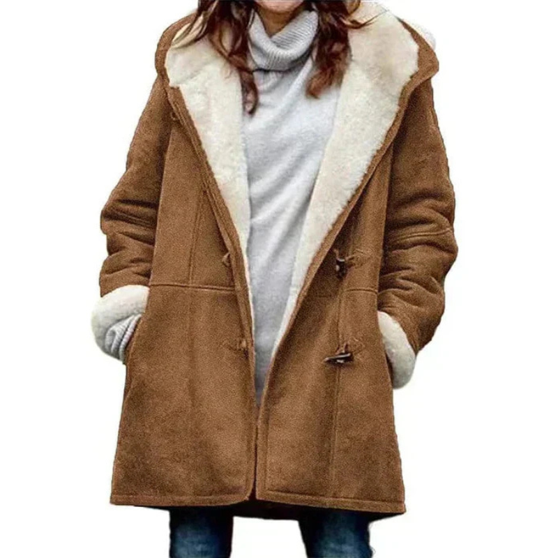 Dames Jas met Fleece Voering en Capuchon