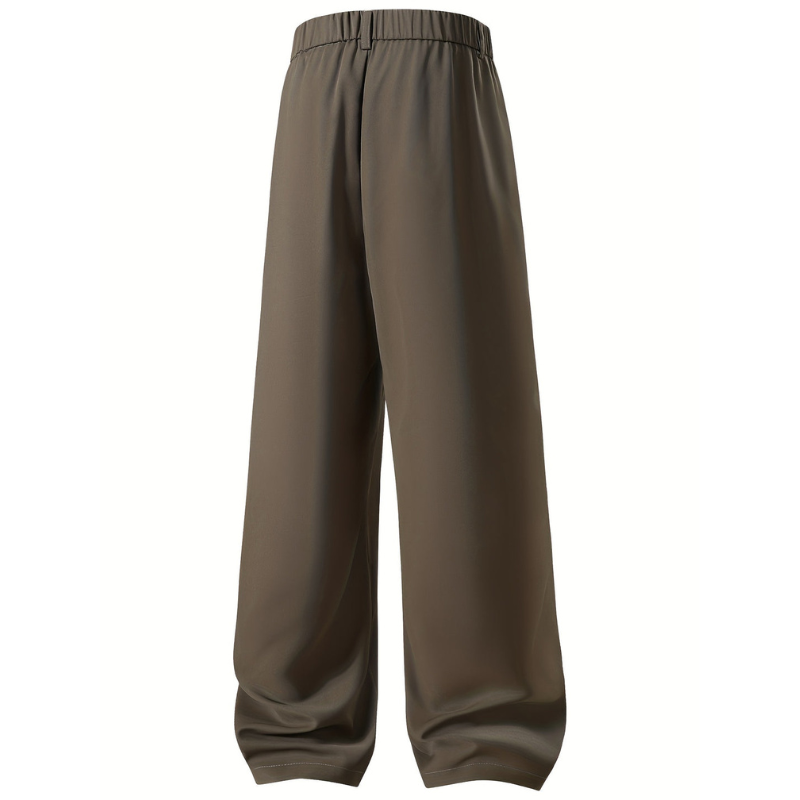 Heren Wijde Broek – Geplooid Design met Casual Loose Fit