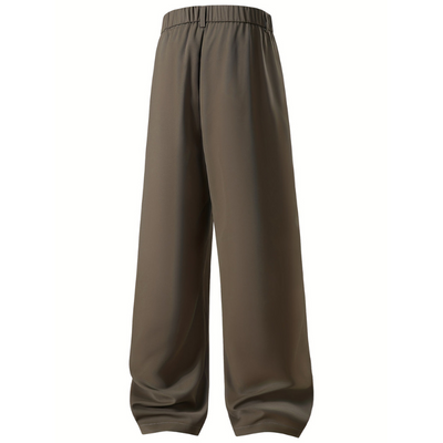 Heren Wijde Broek – Geplooid Design met Casual Loose Fit