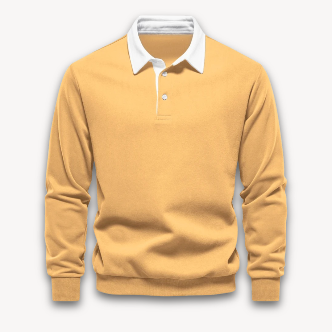 Heren Polo Trui met Lange Mouwen – 100% Katoen