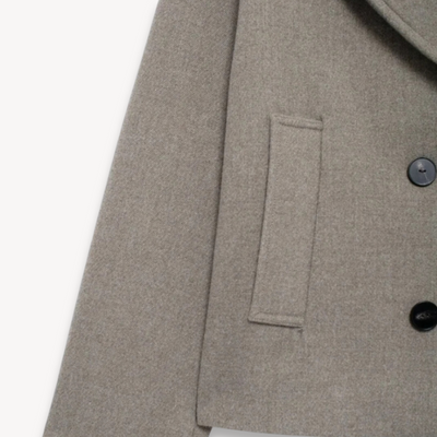 Dames Pea Coat – Klassieke Wol Mantel met Tijdloze Pasvorm