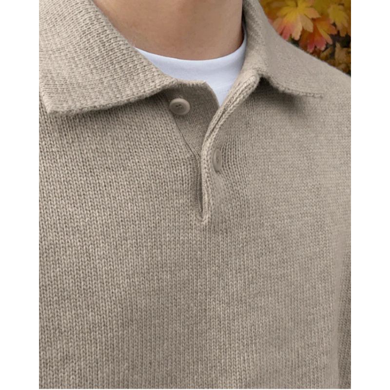 Wollen Button Polo