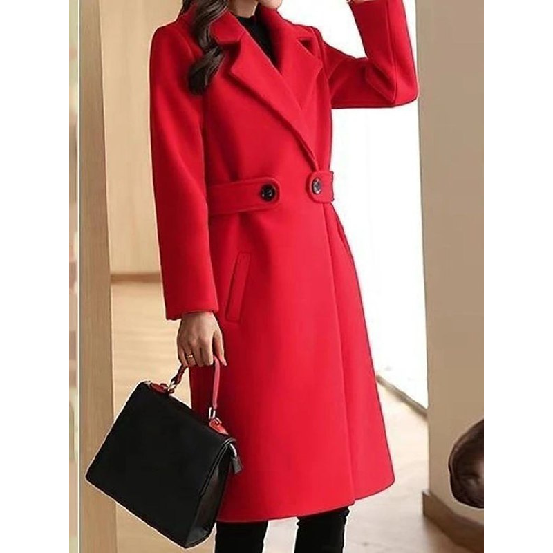 Slim-Fit Winterjas met Ceintuur