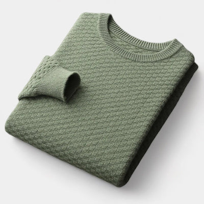 Merino Wol Geruite Trui – Luxe Herenmode
