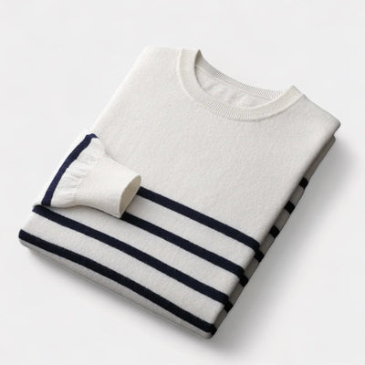 Merino Wol Navy Trui – Tijdloze Luxe voor Heren