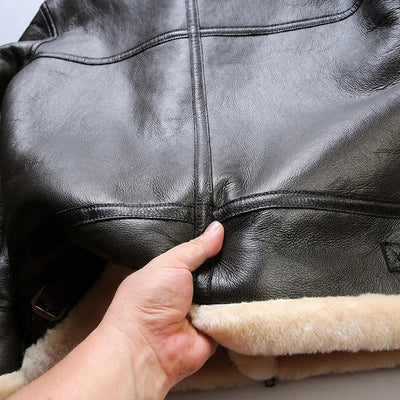 Leren Aviator Jas – Luxe Herfst/Winter Herenmode