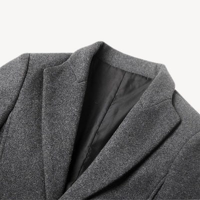 Heren Wolmix Overcoat – Tijdloze Chesterfield Jas
