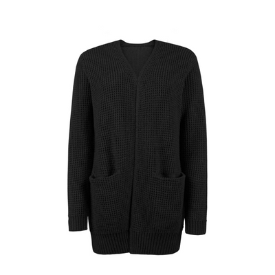 Dames Lange Gebreide Vest – Klassiek & Comfortabel