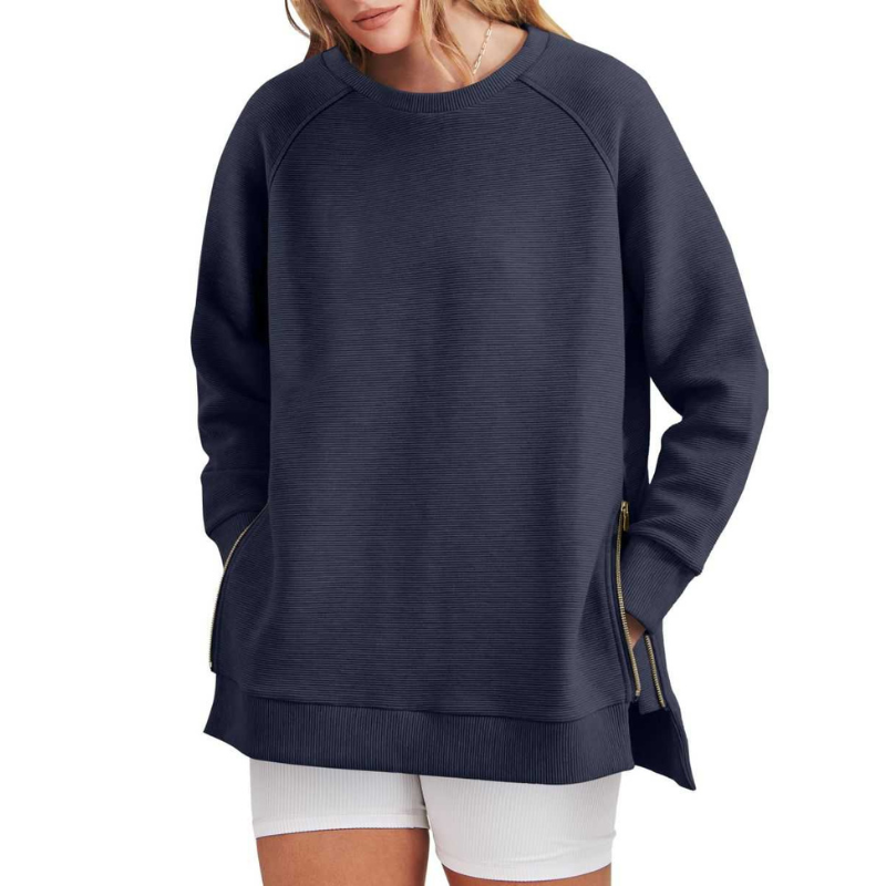 Dames Tuniek Sweatshirt met Rits