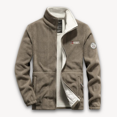 Heren Fleece Jas – Warme Outdoor Winterjas met Rits
