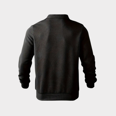 Luxe Quarter Zip Trui met Geometrisch Design – Heren