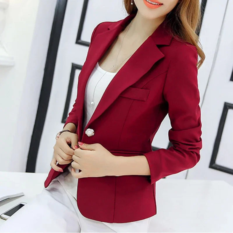 Dames Blazer met Enkele Knoop – Tijdloze All-Season Elegantie