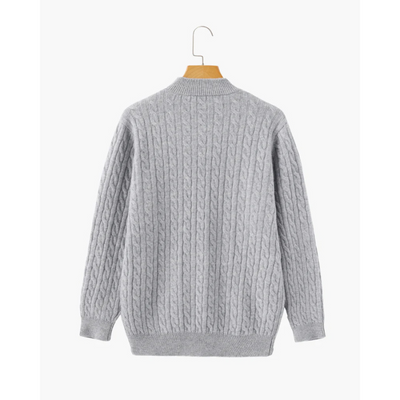 100% Cashmere Woven Half Zip